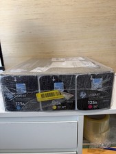 3 New Sealed Genuine HP 125A Tri-Pack Toner Cartridge Set CB541A CB542A CB543A picture