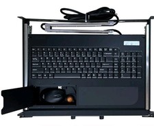 1U Industrial Rackmount Keyboard Drawer, Black  Rmd-185 picture