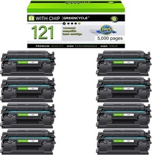 8PK Greencycle 121 Black For Canon ImageClass D1650 D1620 Compatible Toner picture