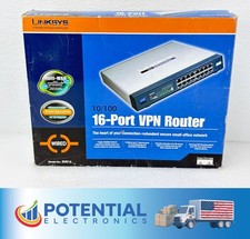 PRE OWNED | Cisco Linksys RV016 16 Port 10/100 Dual WAN VPN Wired Router picture