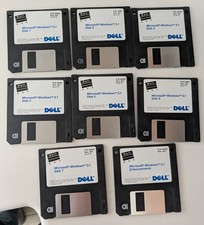 Early 1992 Dell Microsoft Windows 3.1  8 disc set 3.5