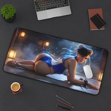 Chun-Li Desk Mat, Street Fighter Computer Desk Pad, Gamer Gift picture