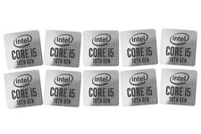 10 pcs Sticker for CORE i5 10th GEN Silver Logo Decal 18mm x 18mm generation picture