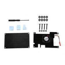 Aluminum Cover+Base+ Passive Cooling Fan+ Silicone Heatsinks For Orange Pi 5 A picture