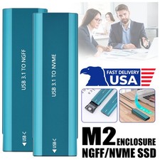 New Aluminum M.2 SSD Enclosure Tool-Free USB 3.2 10Gbps for NVME SATA 2242-2280 picture