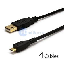 4x Micro USB Cable 3FT USB Micro B to A Data Transfer USB Charging Cord 3 Feet picture