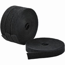 StarTech HKLP15054PK 15ft Hook and Loop Cable Ties Black 4-Pack picture