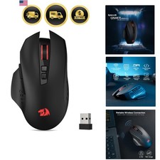 M656 Gainer Wireless Gaming Mouse, 4000 DPI 2.4Ghz Wireless Mouse w/ 5 DPI Le... picture