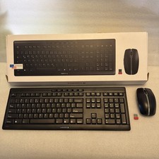 Cherry Stream Wireless Quiet Keyboard/Mouse~VIDEO~ Black JD-8500EU-2 w/ Manual picture