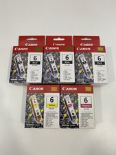 Genuine Canon BCI-6 Ink Cartridges For BJC-8200/ s9000, i960 Series LOT Of 5 NEW picture