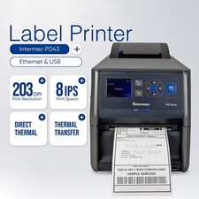 Intermec PD43 Thermal Industrial Barcode Label Printer USB LAN FAST SHIPPING picture