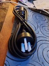 COMPUTER CORD WITH A 3 PRONG END WITH 3 FLAT PINS IN A TRIANGLE picture
