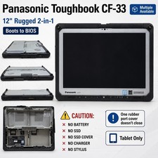 Panasonic Toughbook TABLET CF-33  i5-6TH GEN2.4GHz 8GB RAM TOUCH SEE DETAILS picture