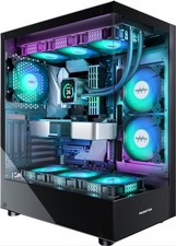 K2 ATX Mid Tower PC Case, 6 PWM ARGB Fans, Dual Tempered Glass, USB-C picture
