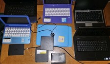 Bulk Laptops Electronics Lot Parts Repair Scrap HP Stream Slim Portable Drives picture