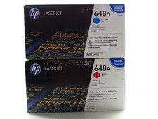 LOT of 2 HP Genuine 648A LaserJet Toner SET CYAN/MAGENTA picture