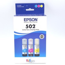 Genuine Epson 502 Ink Bottle Combo for ECO-TANK ET-Printers-OEM-4PK-NEW picture
