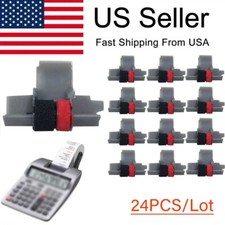 24pcs IR-40T Black & Red Calculator Ink Rollera for CP13 NR42 IR40T Sharp Casio picture