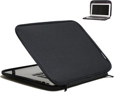 11.6-Inch Laptop Sleeve Case Foldable Slim Chromebook Cover Protective Bag - Bla picture