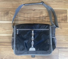 Embark Black Gray Messenger Laptop Travel Bag Shoulder Bag Pockets School Work picture