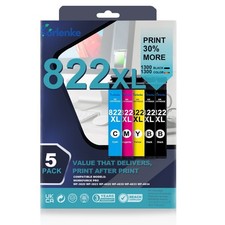 5PK 822XL Ink Cartridges For Epson  WF-4833 WF-3823 picture