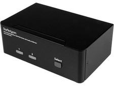 StarTech.com 2 Port DisplayPort Dual-Monitor KVM Switch, 4K 60Hz, USB Hub, Audio picture