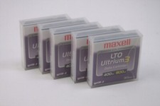 Lot of 5 Maxell LTO Ultrium 3 400GB/800GB Data Cartridges picture