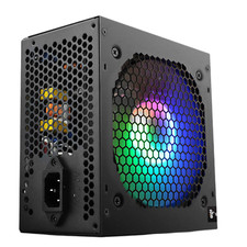 aigo AK600 RGB PC Power Supply 600W Black 120mm Silent Fan Gaming PSU picture