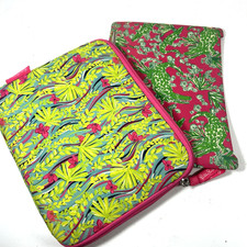 Lilly Pulitzer Floral Print Foam Padded iPad  Cover Zip Closure & iPad 2 3rd Gen picture