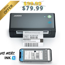 JADENS Shipping Label Printer, Bluetooth Wireless Thermal Label Printer picture