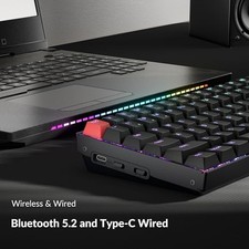 BLACK/BROWN SWITCH - KEYCHRON K4 96% LAYOUT QMK WIRELESS AND WIRED OPTIONS picture