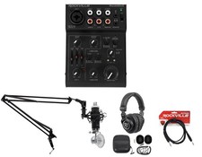 Rockville 1-Person Podcast Podcasting Recording Kit w/RCM Mic+Boom+Headphones picture