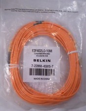 Belkin F2F402L0-10M ST/LC 50/125 Duplex Fiber Optic Patch Cable 10M 33Ft NEW picture