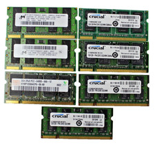 Lot of 7 Crucial/Micron/Hynix PC2-6400 2 GB SO-DIMM 800 MHz DDR2 SDRAM Memory picture
