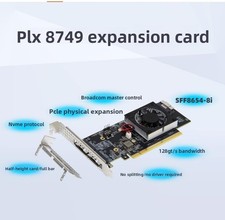 PCIE3.0 X16 Adapter PLX8749 SFF-8654-8I 3 *SFF8654 8I 2*M.2 Nvme FOR ZFS TrueNAS picture