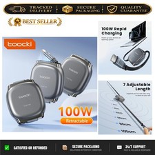 Toocki USB-C to USB-C Cable 100W Retractable Fast Charging Data picture