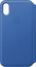 NEW Genuine Apple MRGE2ZM/A Leather Folio Case Cover for iPhone Xs ELECTRIC BLUE picture