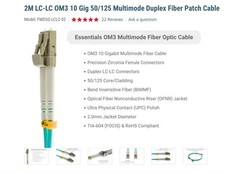 C2G 2m LC-LC 50/125 Duplex Multimode OM4 10G Fiber Cable - Aqua -6 picture
