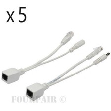 5 Pack Lot Power over Ethernet PoE Adapter Injector Splitter Kit 5v 12v 24v 48V picture