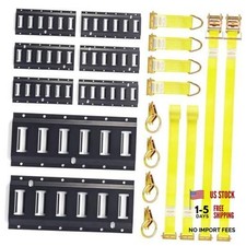 E-Track Kit with 8 Rails, 4 O-Rings, 4 Tie-Offs, 2 Straps - 18 pcs picture