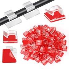 80 PCS Adhesive Cable Clips Christmas Clear Light Strip 14 mm Transparent picture