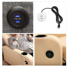 Sofa USB Charging Socket Flush Mount Installation Dual USB Charging Ports Socket picture