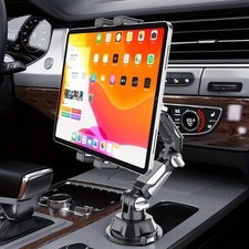 Cup Holder Car Mount Heavy Duty 360° Rotation Robotic Arm Tablet Stand iPad US picture
