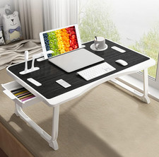 Mesa portátil cama plegable con USB cajón soporte laptop trabajo lectura, Nuevo picture
