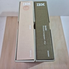 Vintage IBM PC DOS 2.10 and BASIC PCjr Manuals with Floppy Disks 1983 6024120 picture
