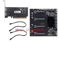 External PLX88096 PCIe-4.0 Expansion Quad Card GPU SFF-8654 TO 4*PCI-E X16 picture