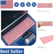2-Pack Dustproof Silicone Keyboard Covers for Acer 15.6” Laptops - Pink & Clear picture