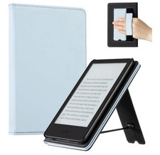 Cobalt Baby Blue Case For 6” E-Reader-PU Leather Smart Cover W/Auto Sleep/Wakeup picture