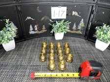 14 QTY BULK- BRASS MALE 1-1/4” OD THREAD END CAP FITTINGS PLUG HYDRAULIC O-RING picture