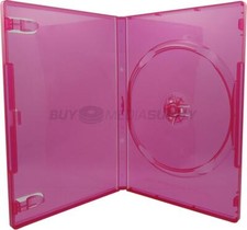 14mm Standard Clear Red 1 Disc DVD Case Lot picture